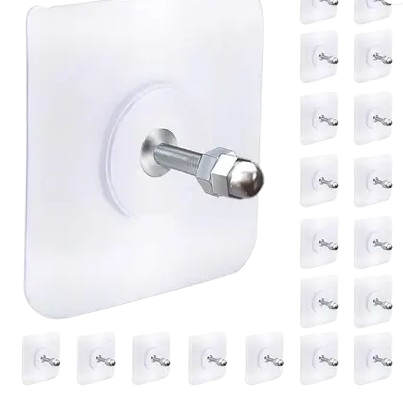  Self Adhesive Screw Hooks, No-Drill Wall Hangers